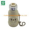 Pull Chain Lampholder Light Socket Lamp Base with Two Outlets